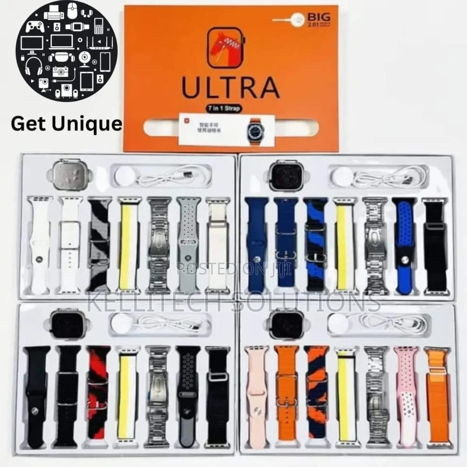 Multi Colour 7in1 Smart Watch