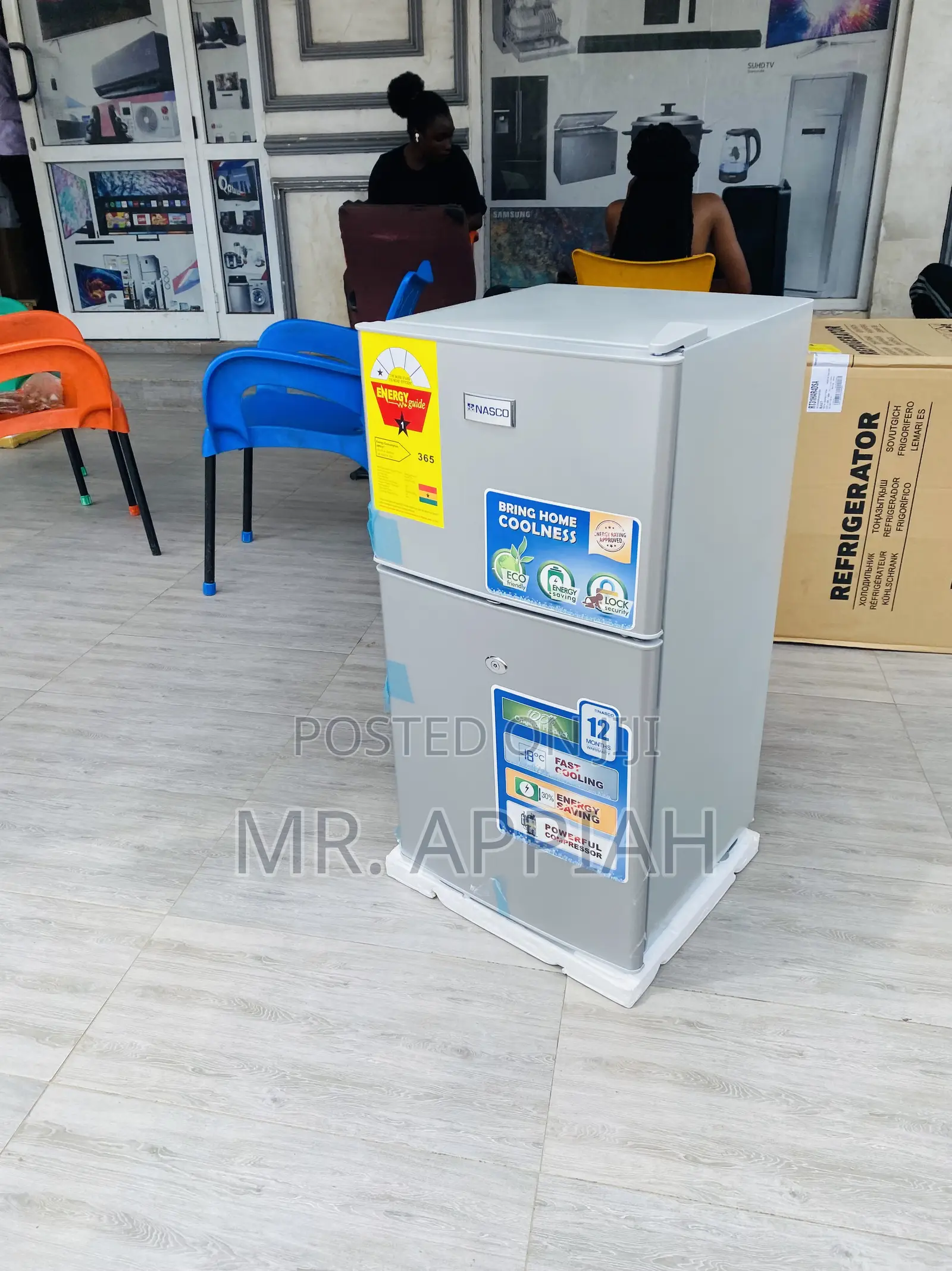 Purchase Authentic Nasco 2 Door Electric Fridge(Gray).