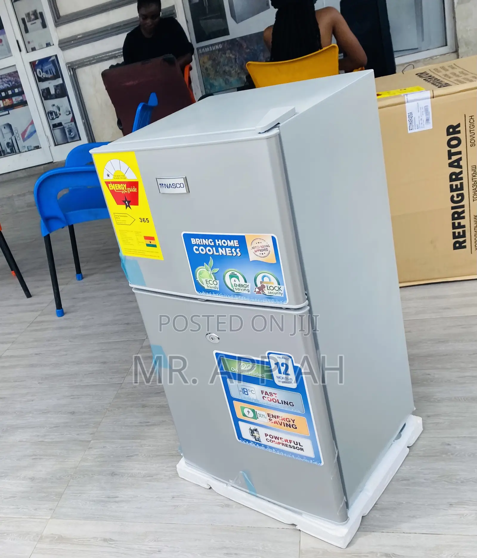 Authentic Nasco 2 Door Table Top Fridge(Electric).