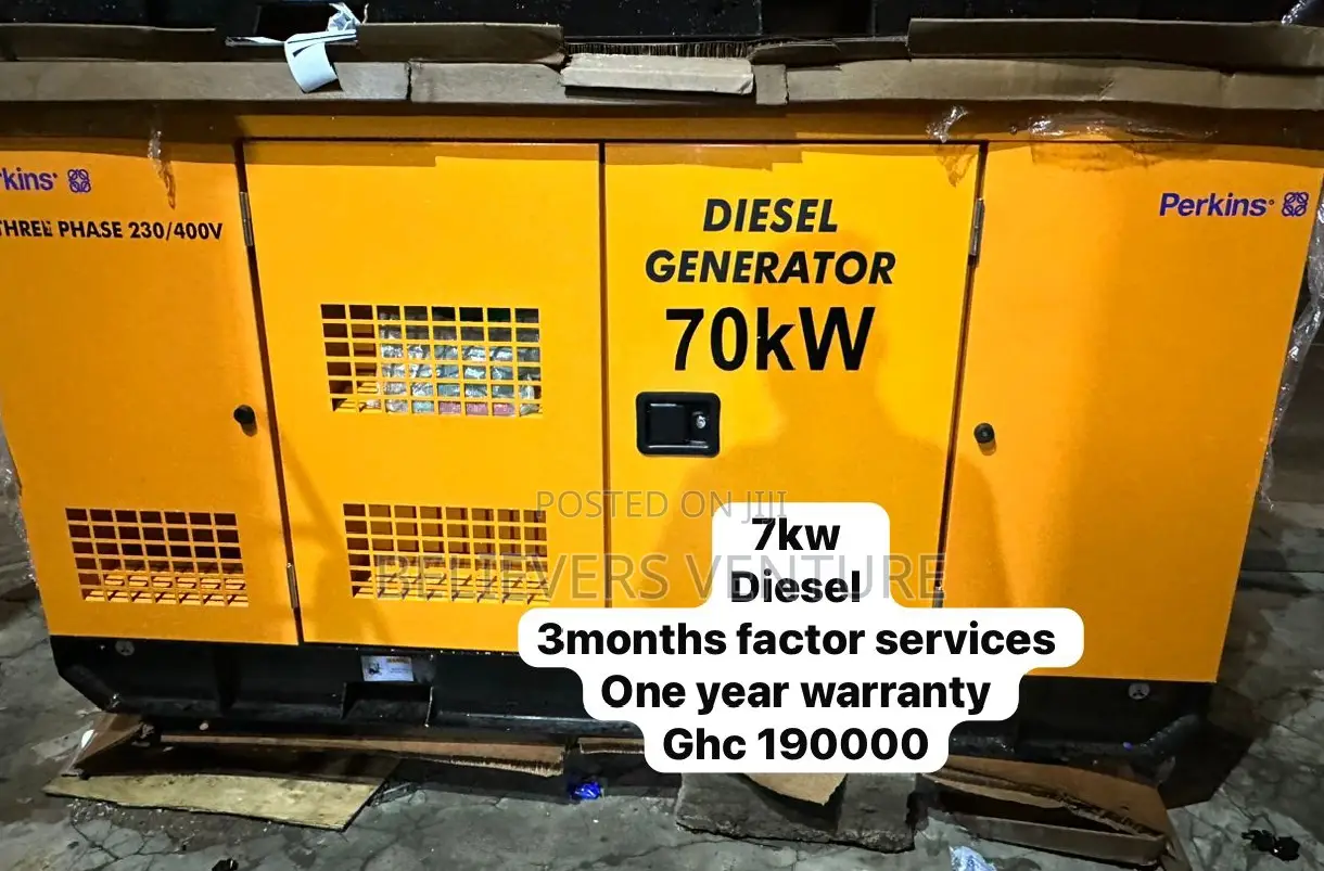 Silent Diesel UK Made Perkins Generator Key Start 70KW