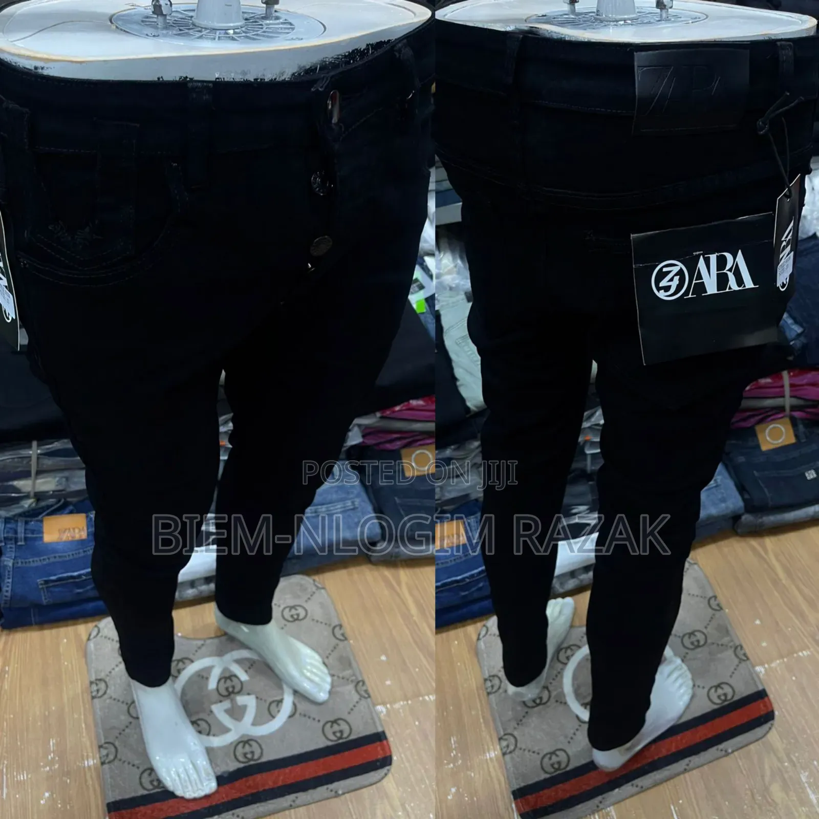 High Quality Plain Blue N Black Jeans Available in Stock