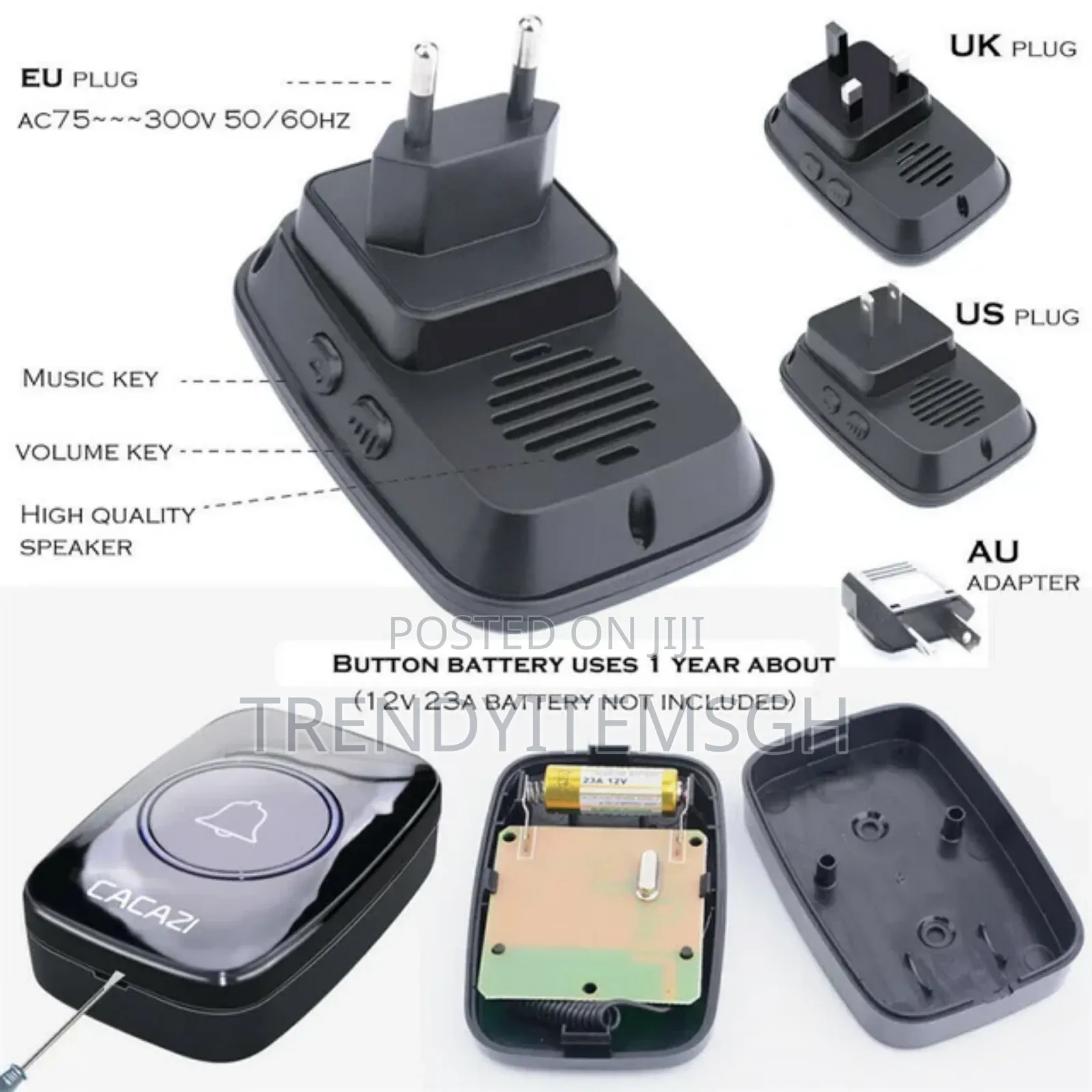 Cacazi Waterproof Wireless Doorbell