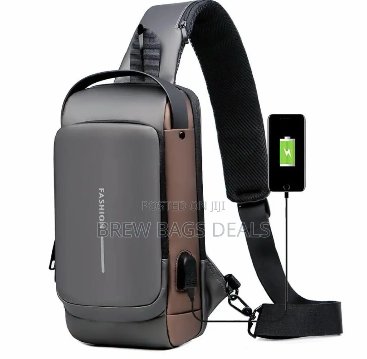Purely Anti Theft Waterproof Chest Bag Has USB Charging Port