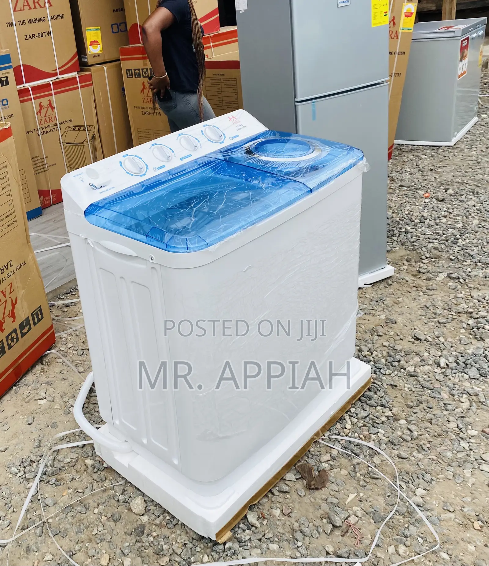 Electric Zara 11kg Semi-Automatic Washing Machine.