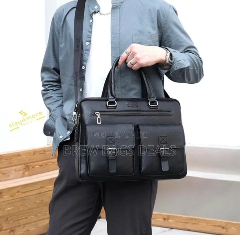 Pure Leather Mens 15.6 Inches Laptop Bag