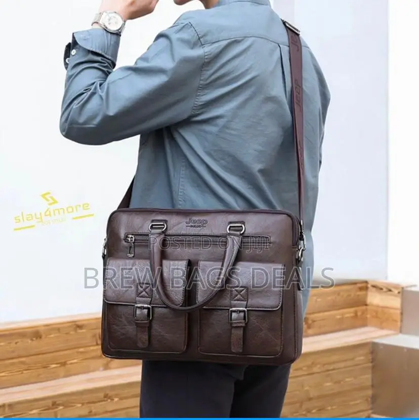 Pure Leather Mens 15.6 Inches Laptop Bag