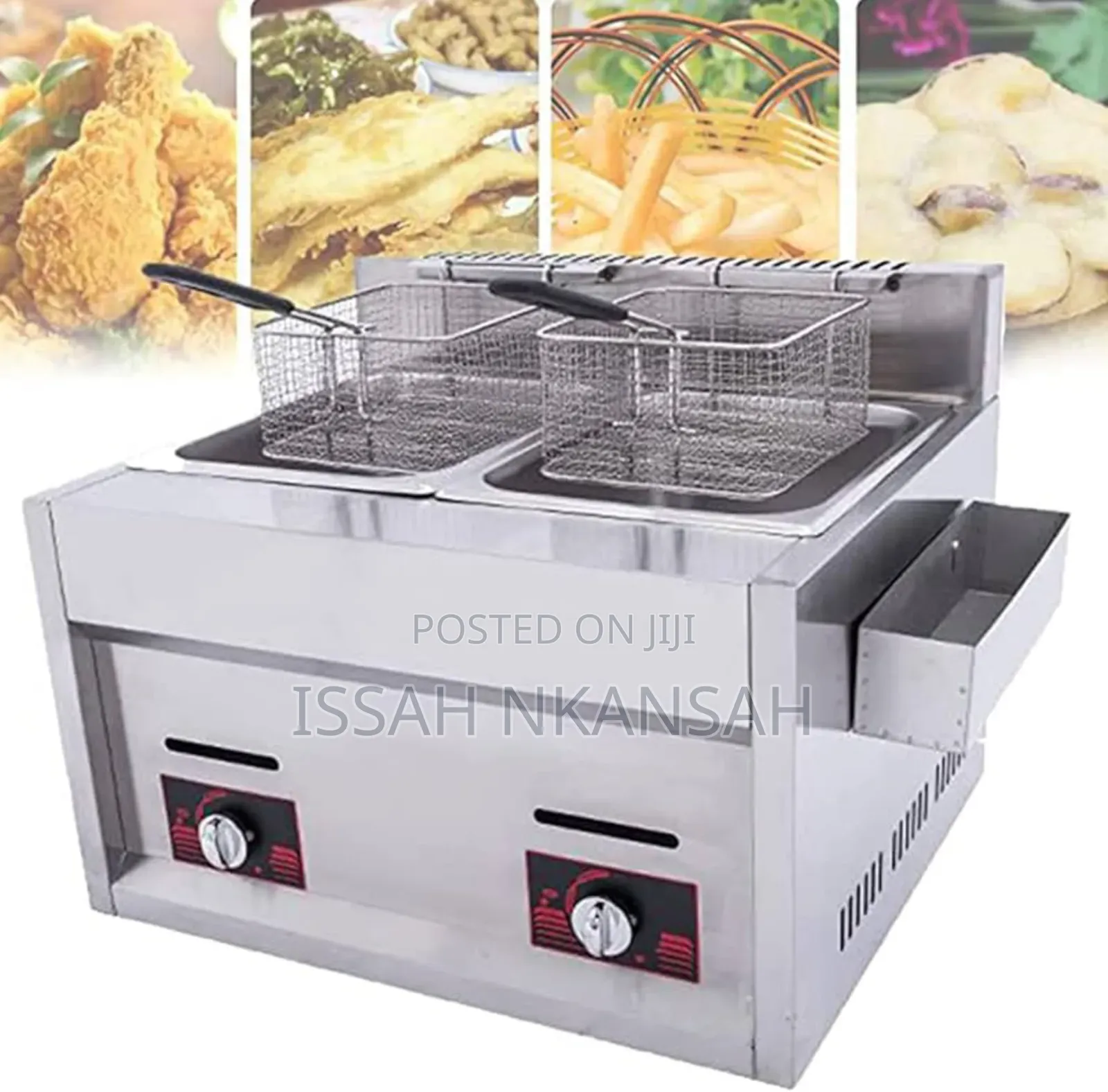 Gas Deepfryer Double Pan