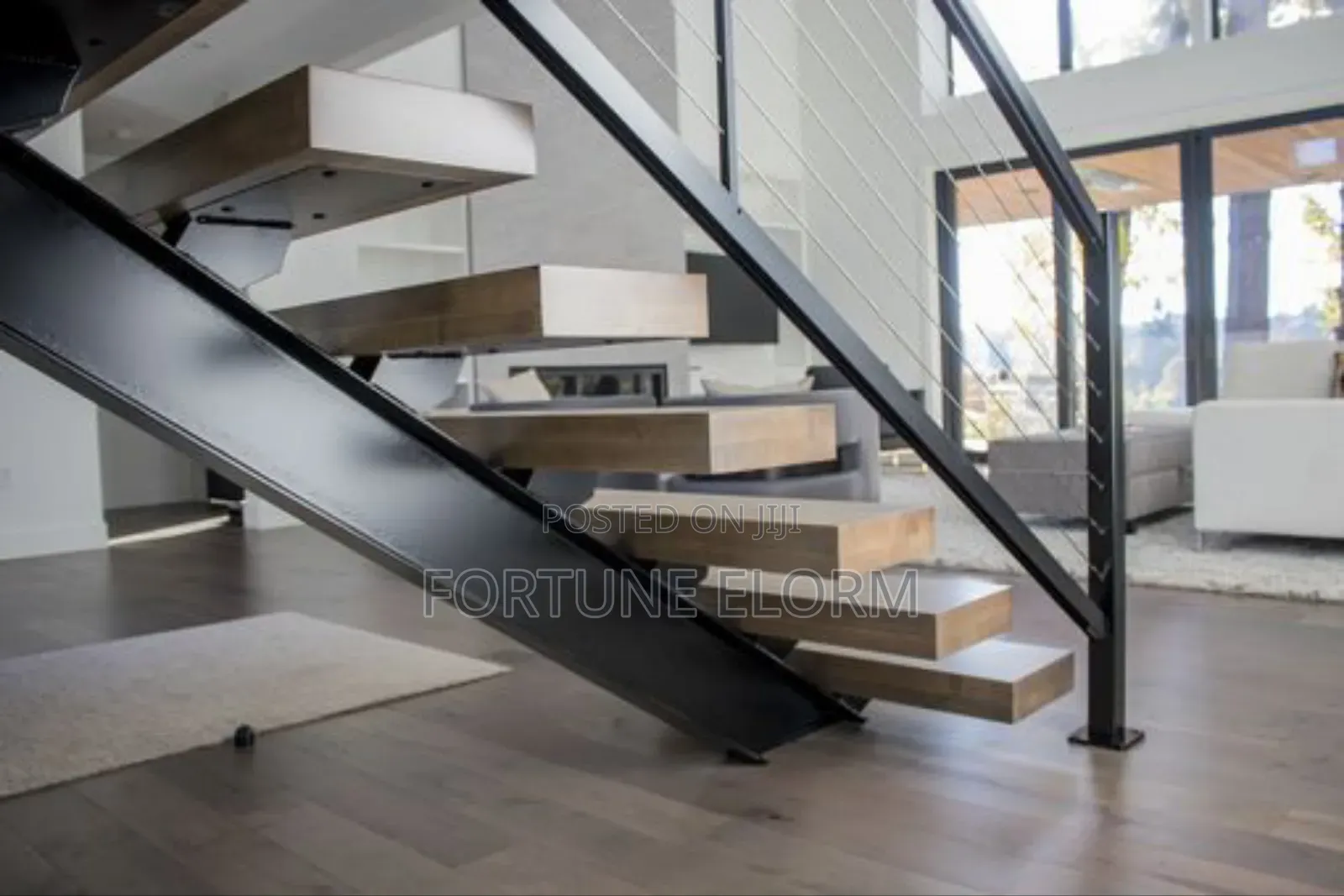 Metal and Wooden Stairs.