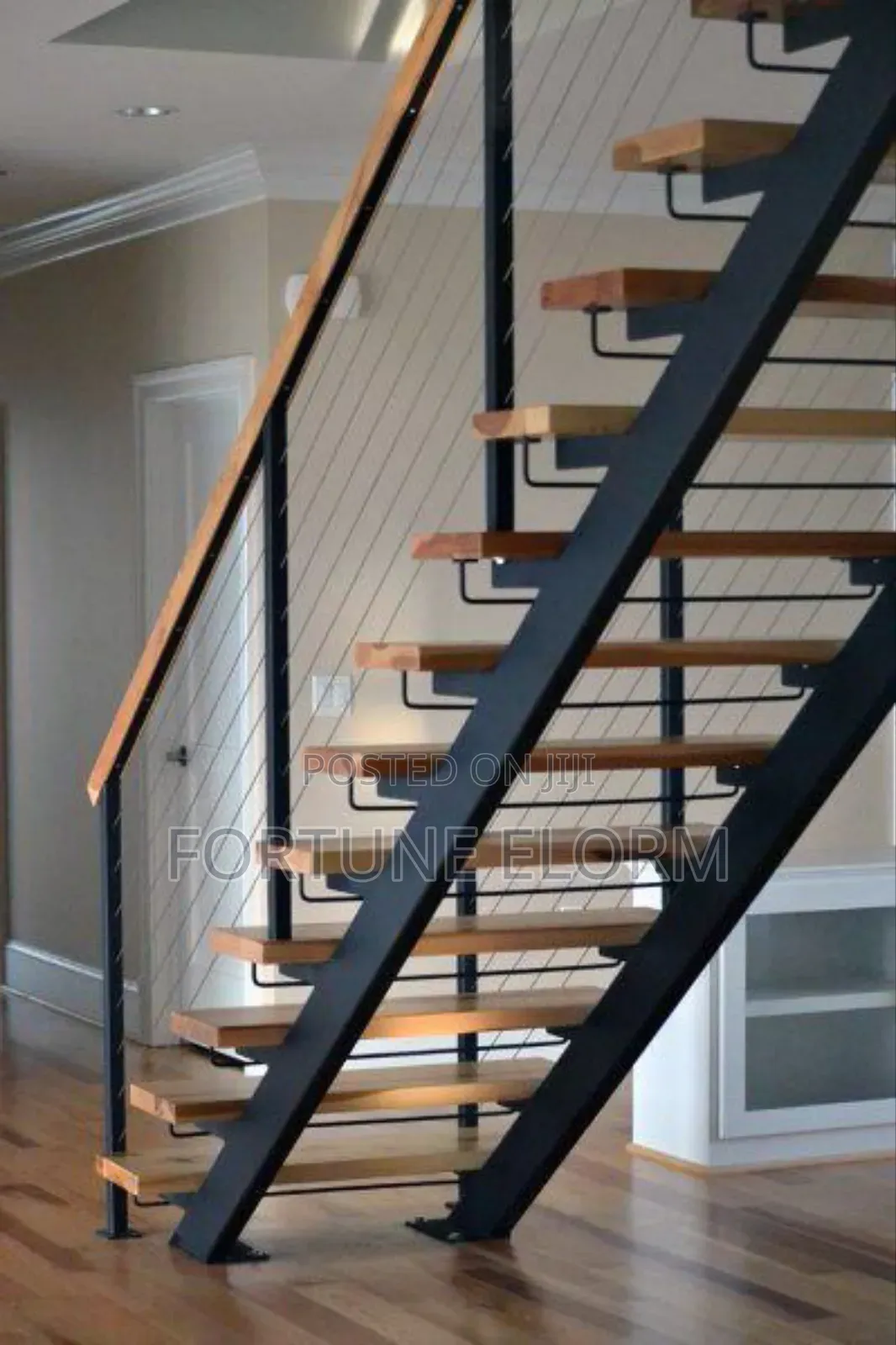 Metal and Wooden Stairs.