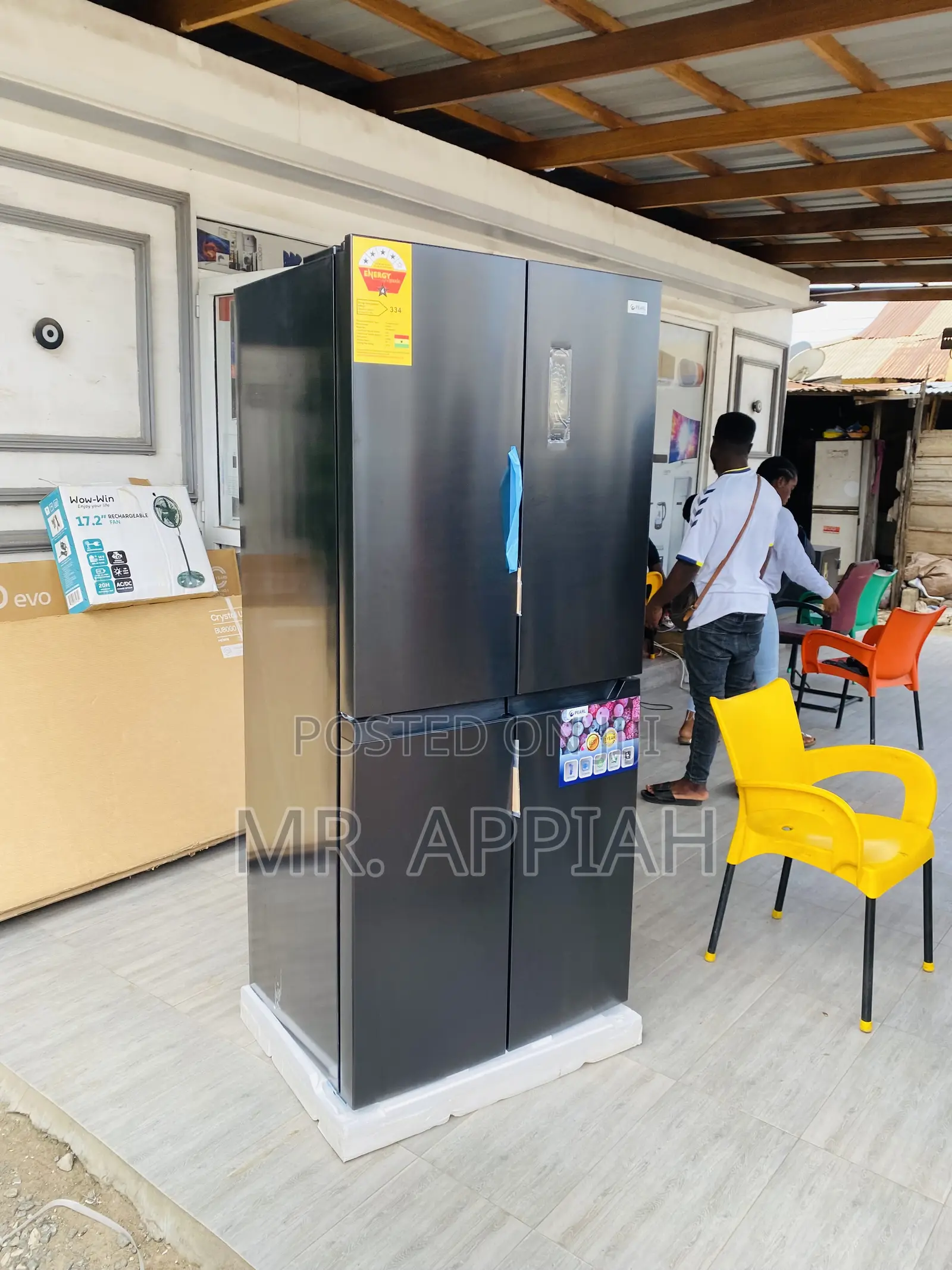 Reliable Pearl Pf550bss Side by Side Electric Fridge(Black)