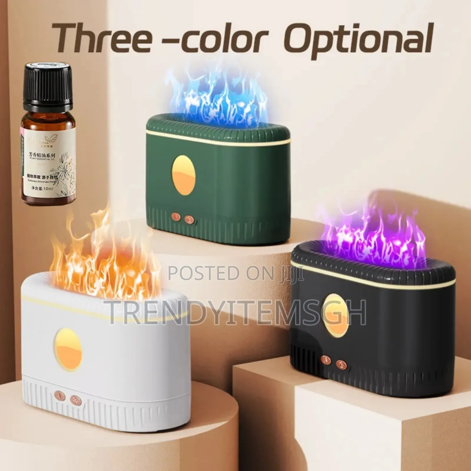 Colourful Flame Night Light Aroma Diffuser