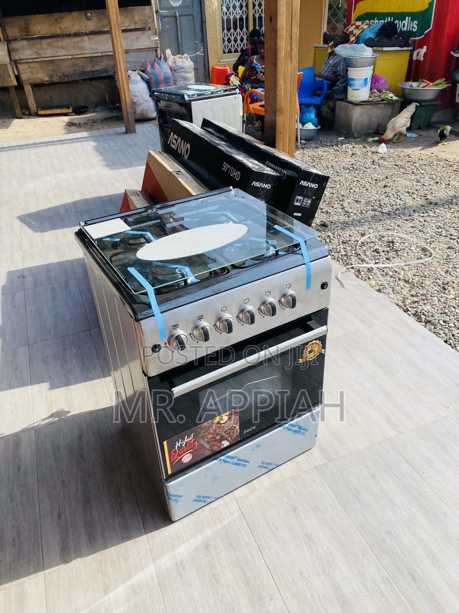 Buy Ferre 60x60(New Light)4 Gas Burner With Oven Grill