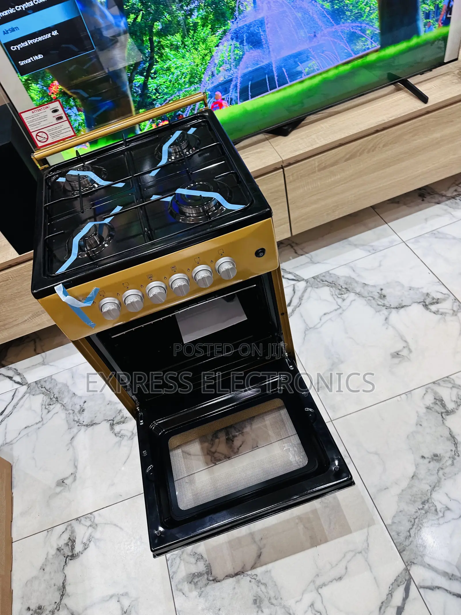 Range Cooker Oven 4burner 50/50 Gold Color * 