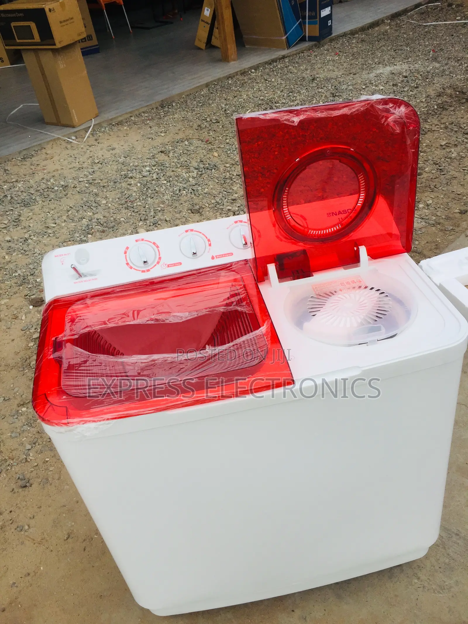 11kg Topload Washing Nasco White Transparent Lid