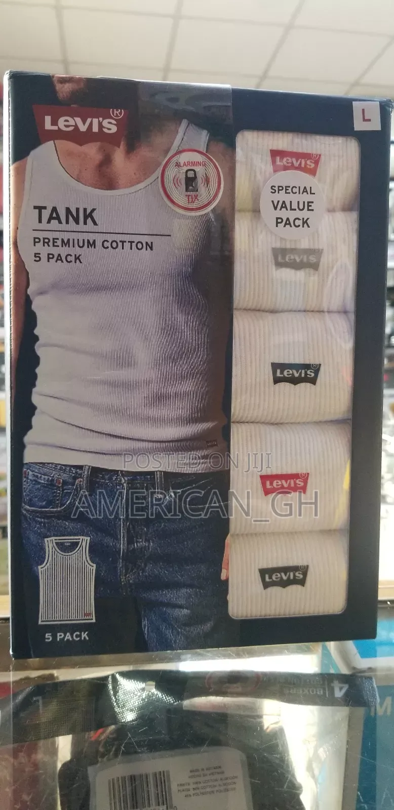 Levi’S Mens Premium Cotton Tank Top ( L)
