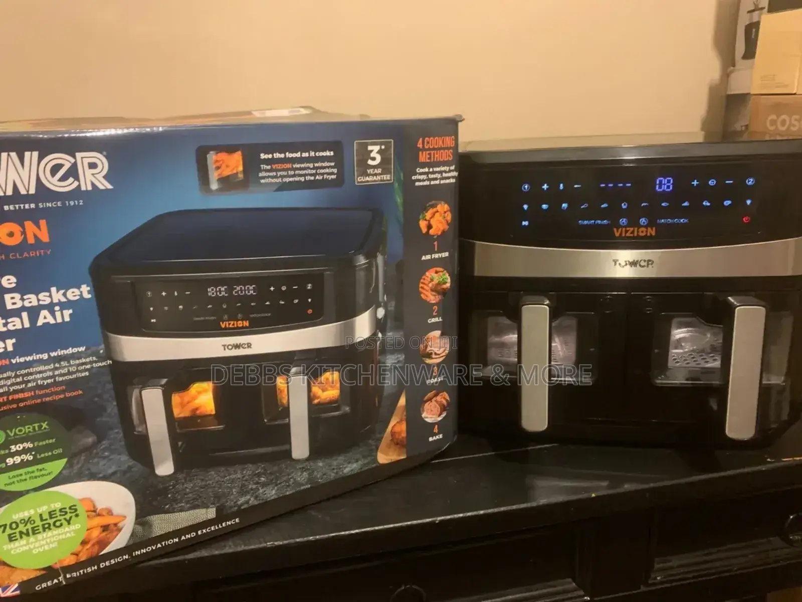 9lt Tower Vizion Dual Air Fryer