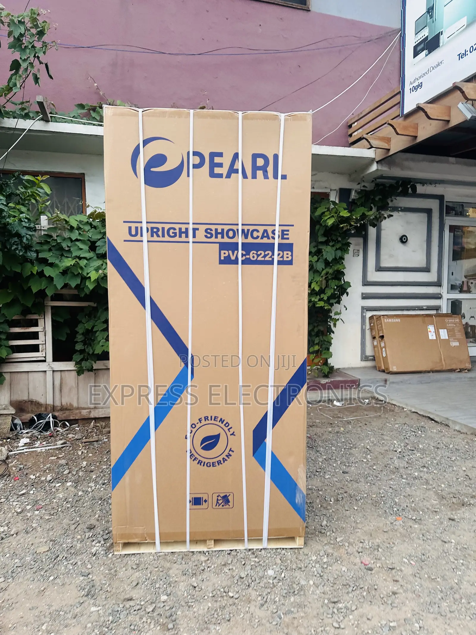 Vertical Double Door Display Fridge 500L Pearl PVC-622-2b
