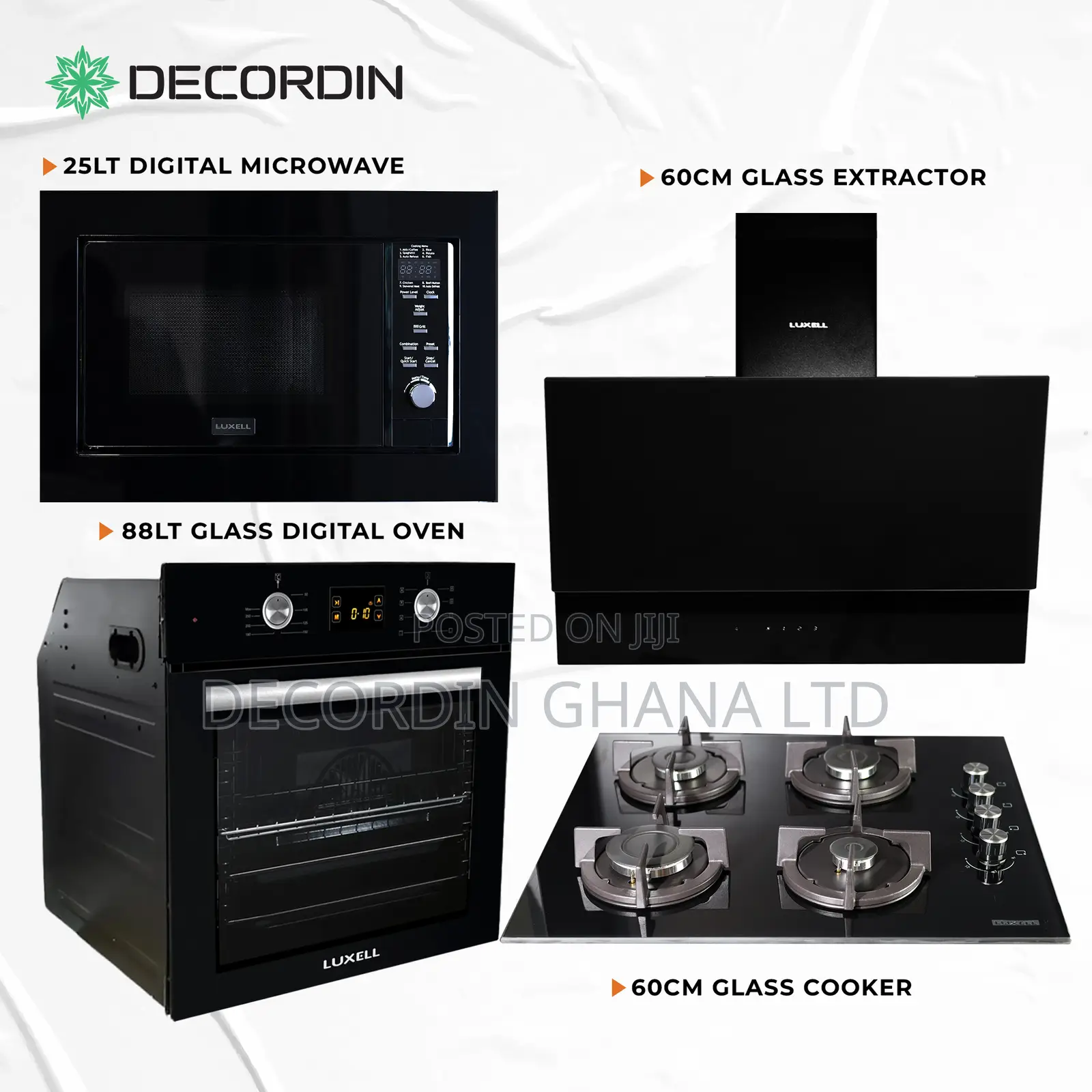 Decordin 60cm Set With Digital Oven and 25l Microwave