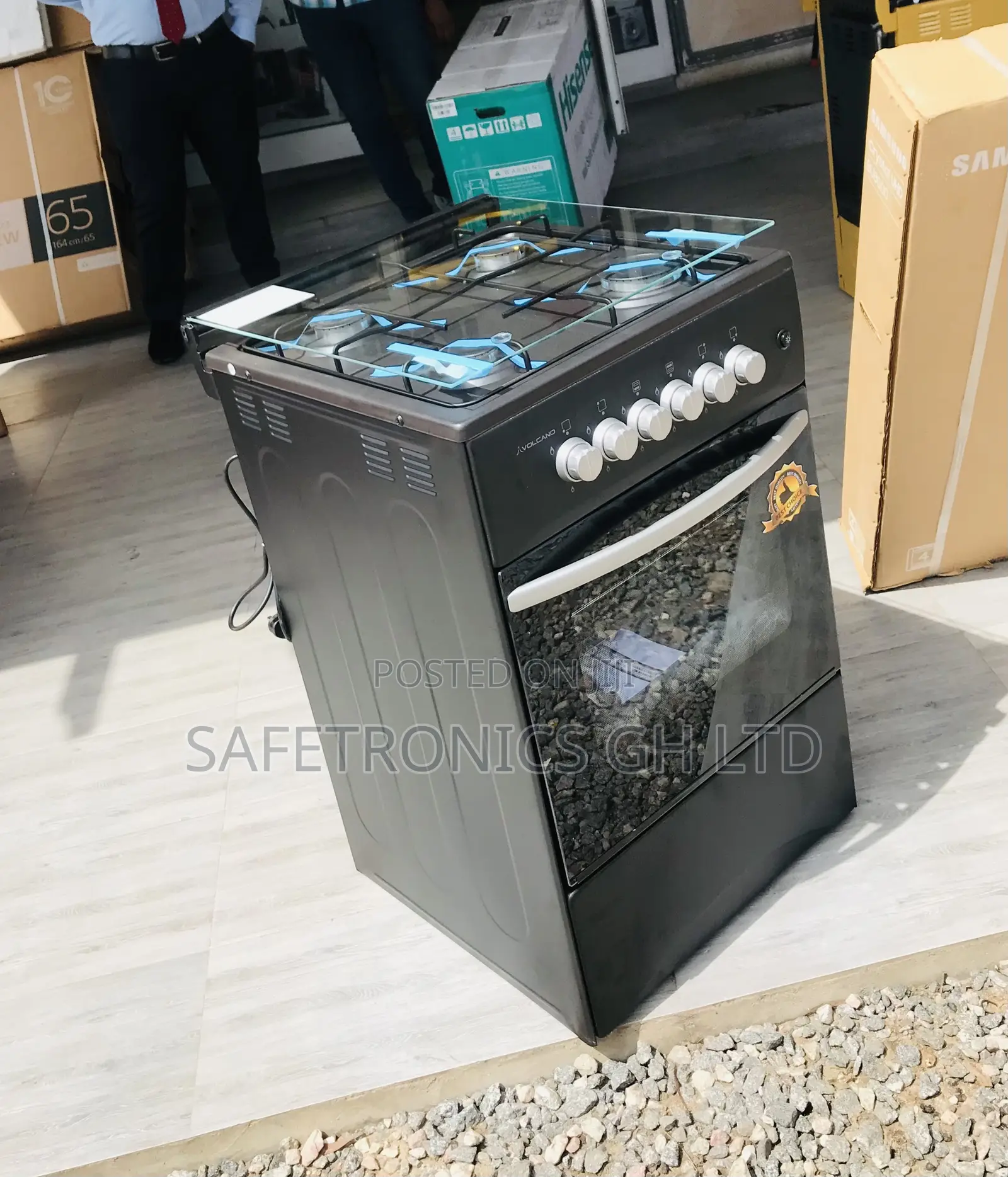 (Black) 4 Gas Fabulous Oven/Grill 50by50 Volcano
