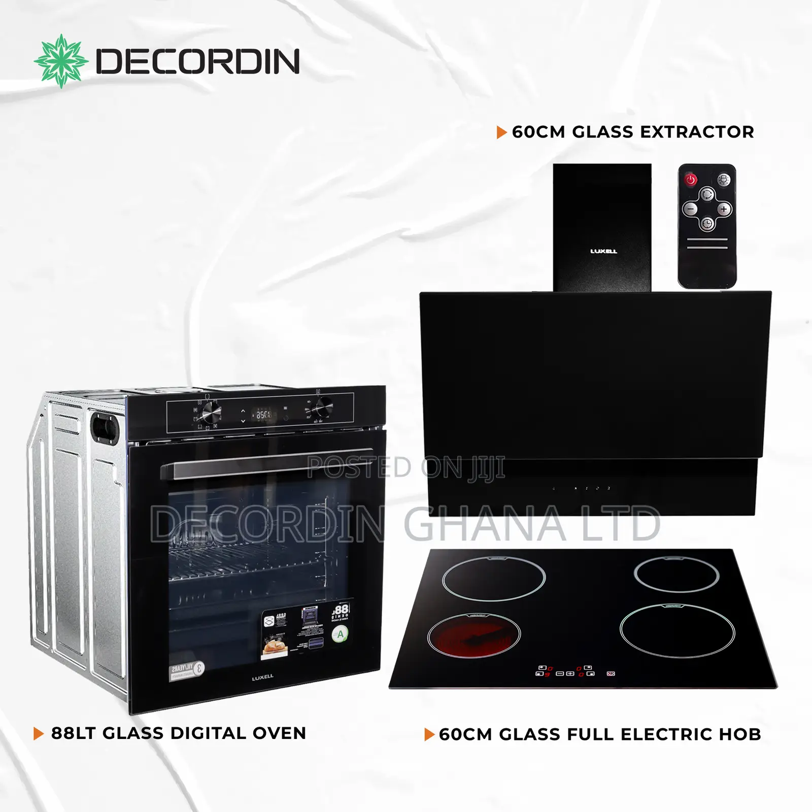Full Electric 60cm Glass Set With 88l Oven