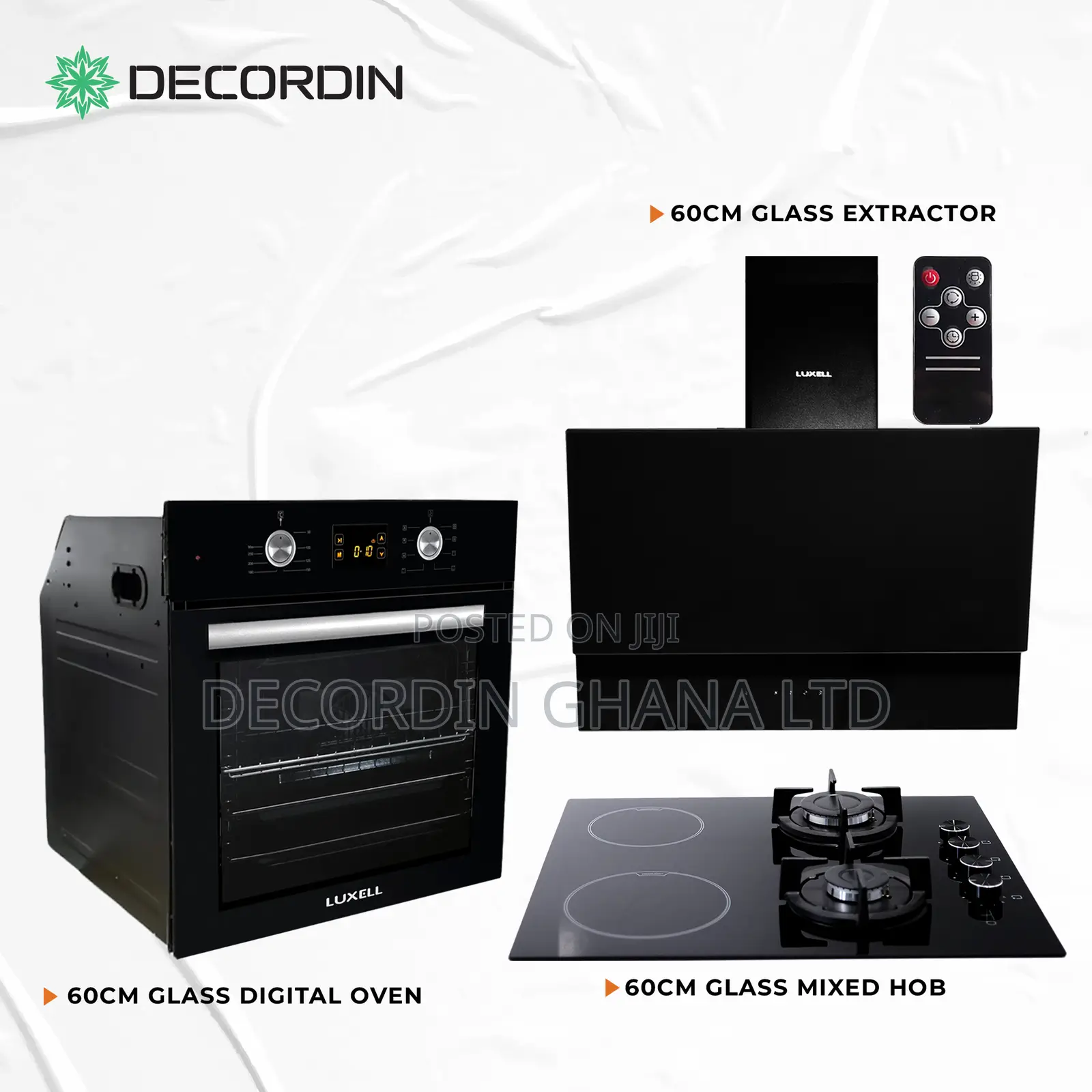 2 Electric 2 Gas 60cm Glass Set With Digital Oven