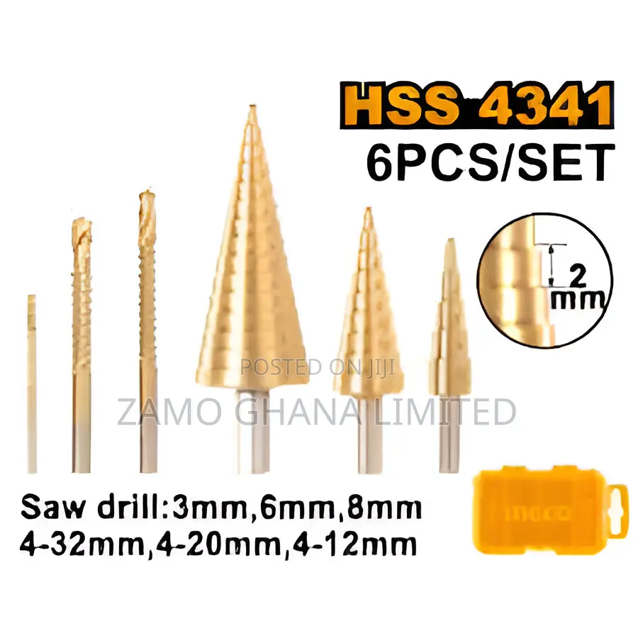 Step Drill Bit Set 6pcs - Aksds2061