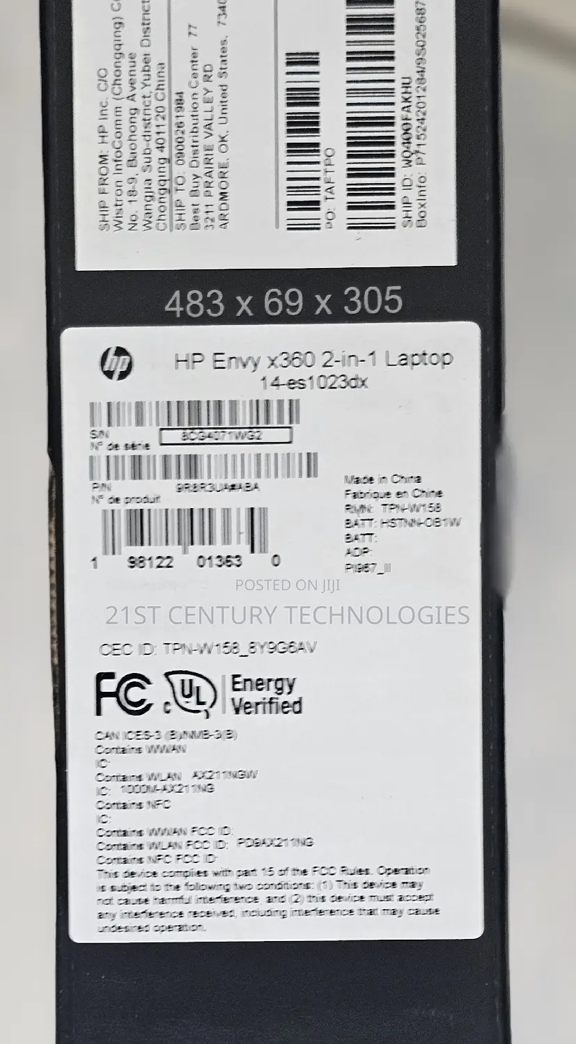 New Laptop HP Envy X360 16GB SSD 512GB