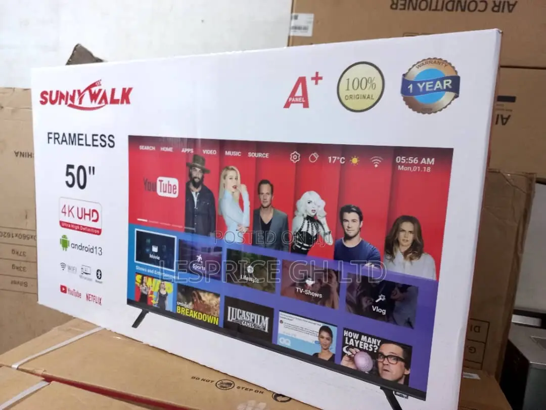 Selected! Sunny Walk 50” Android Smart Tv