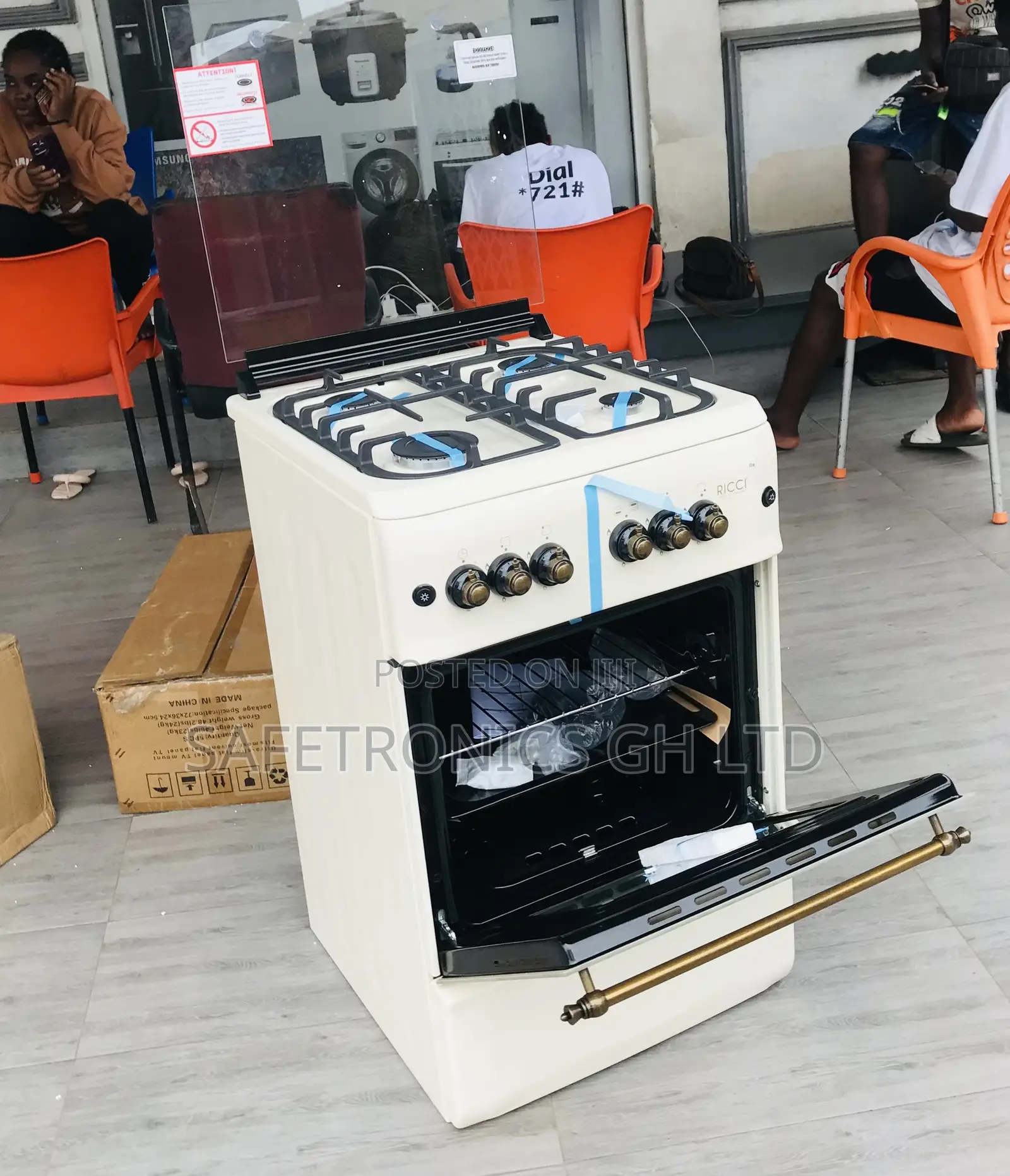 50by50 Oven/Grill 4 Gas Ricci (White) Reliable 
