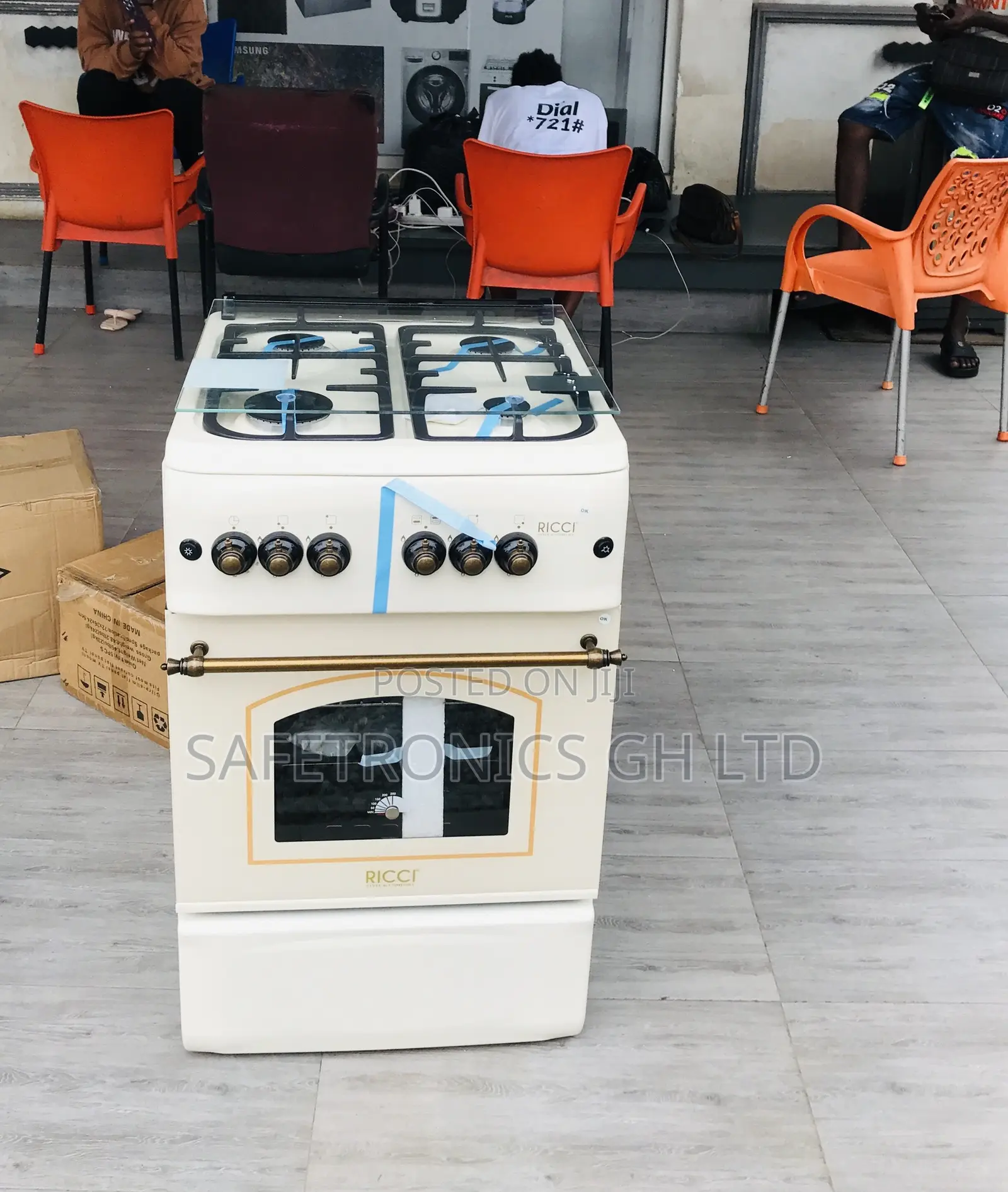 Oven/Grill Ricci 4 Gas (White) 50by50 Available 