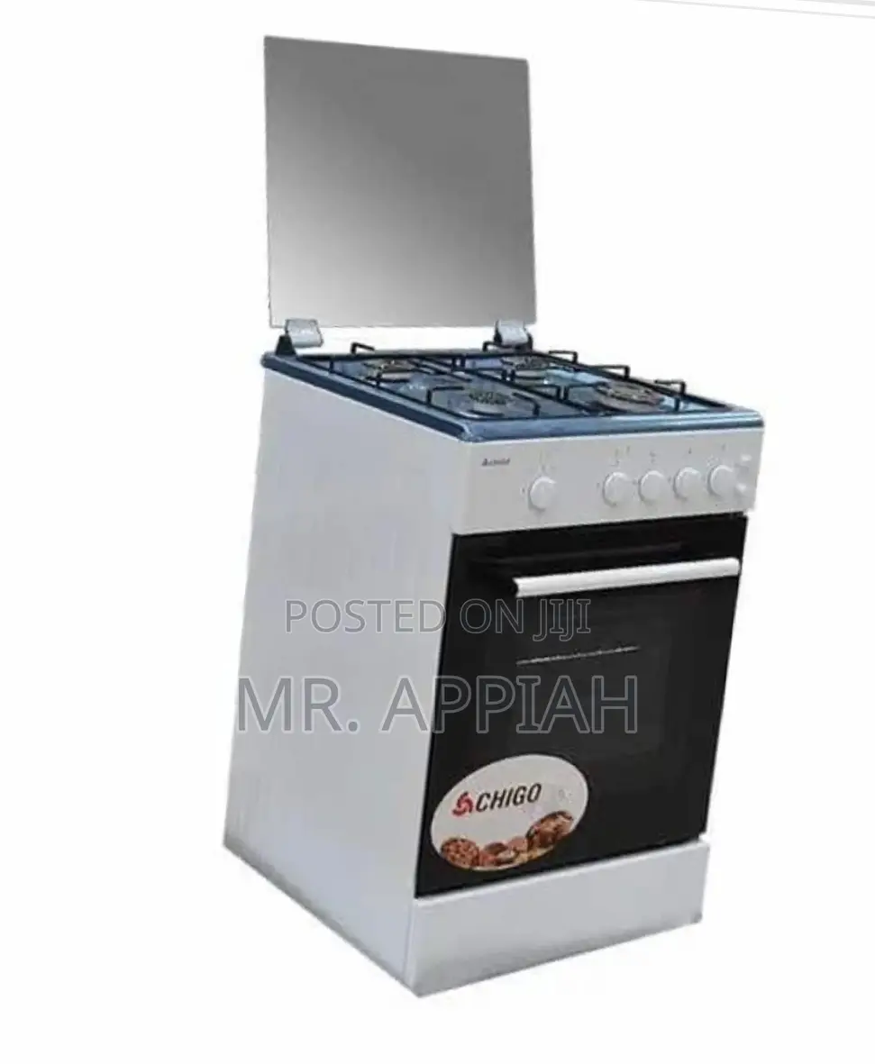 Chigo 60x60 4 Burner Gray Auto Ignition, Oven and Grill.