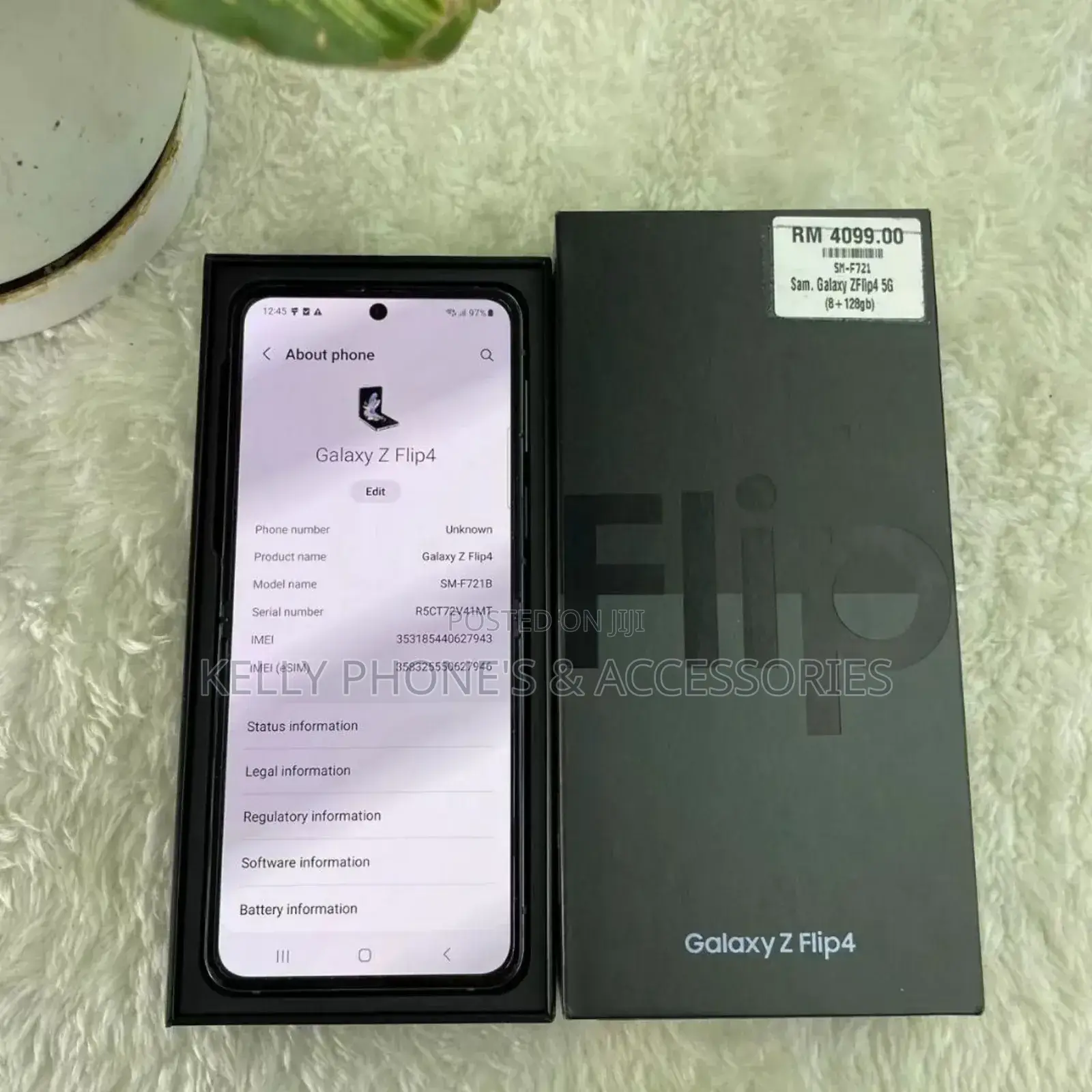 New Samsung Galaxy Z Flip4 256 GB Black