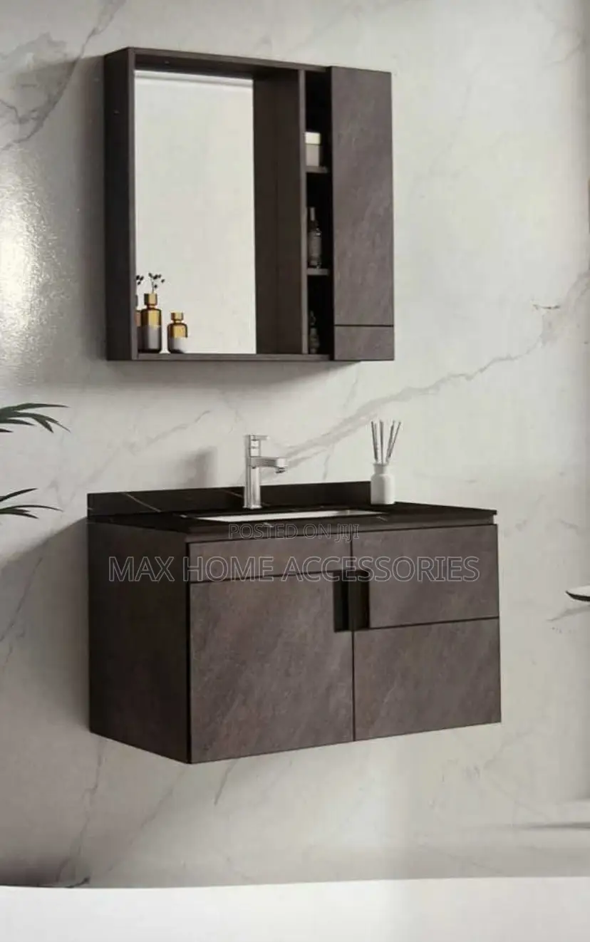 Cabinet Basin With Mirror And Hot And Come Tap