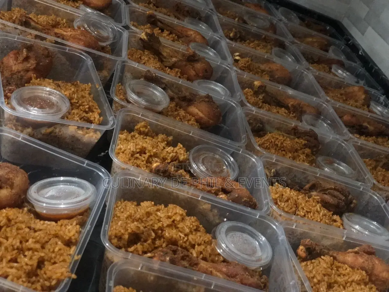 Packed Jollof for Christening