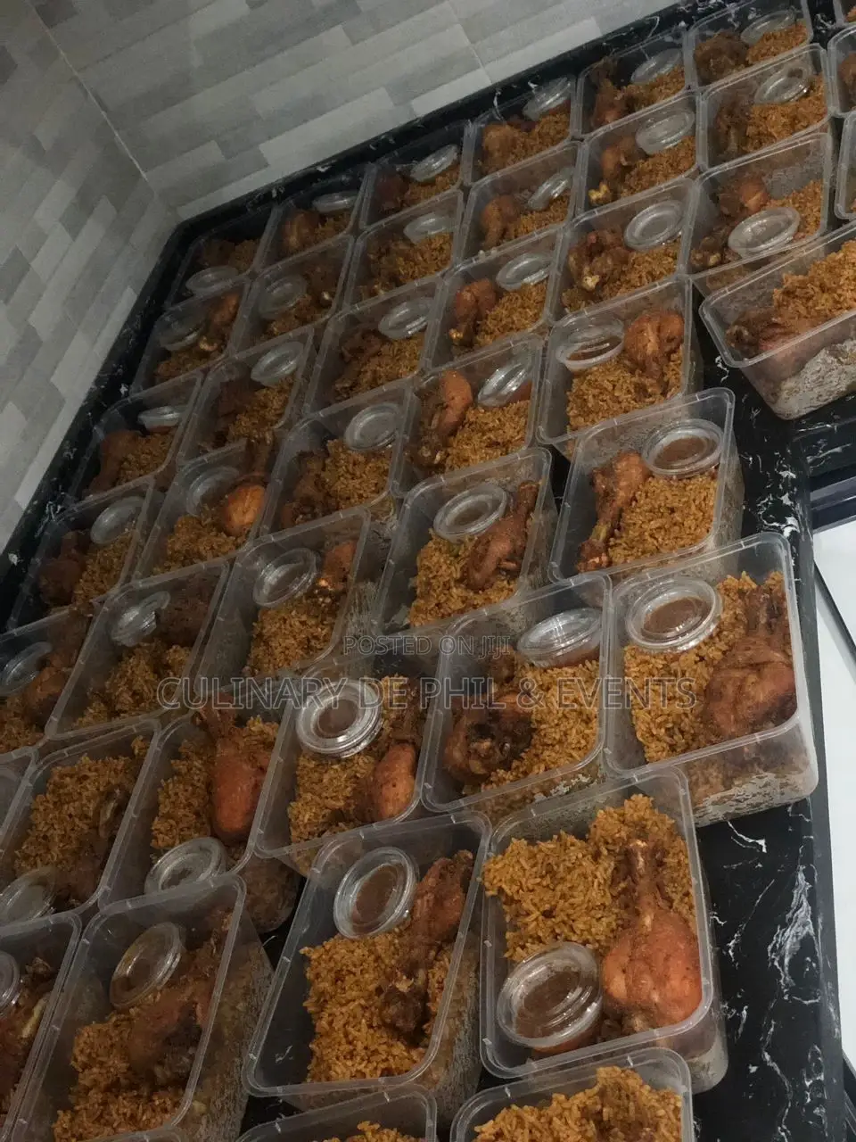 Packed Jollof for Christening