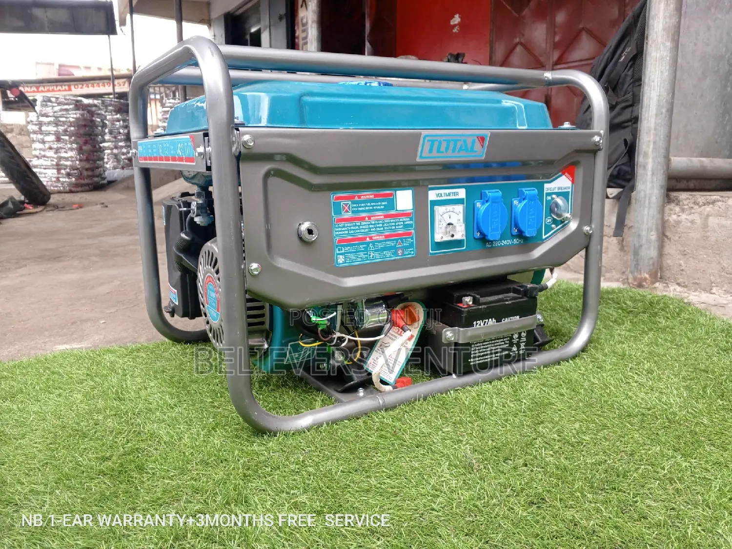 Total Generator Key Start Silent Petrol 7.0kva 8000W Geneset
