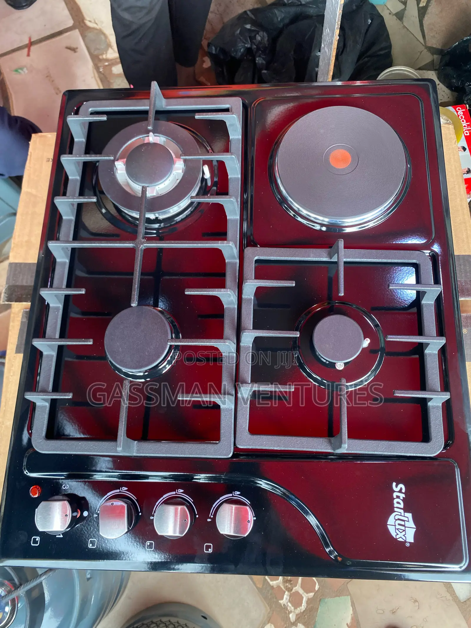 Premium Starlux 3 Gas 1 Electric Table Top Stove
