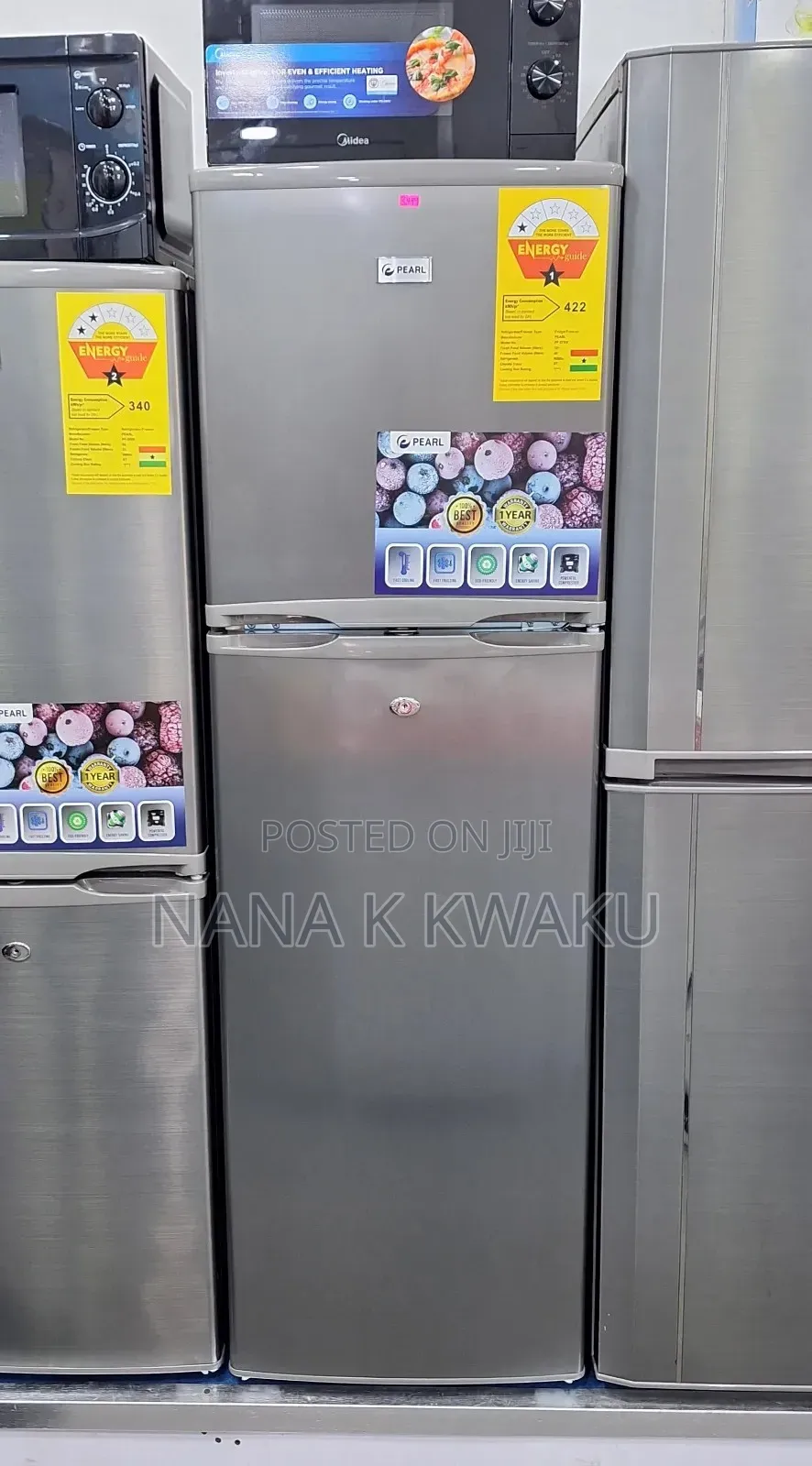 Available_pearl Pf270 Double Door Fridge With Top Freezer