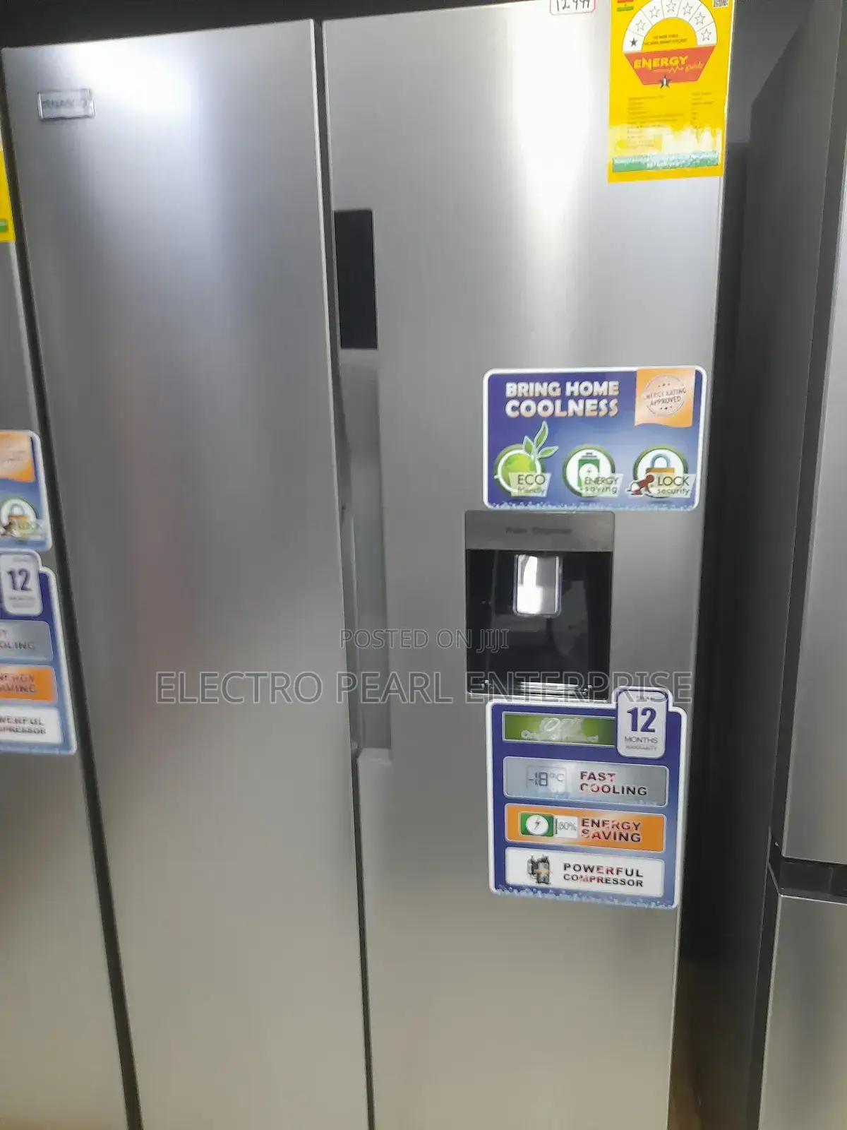 Nasco Side by Side Fridge With Dispenser 440liters