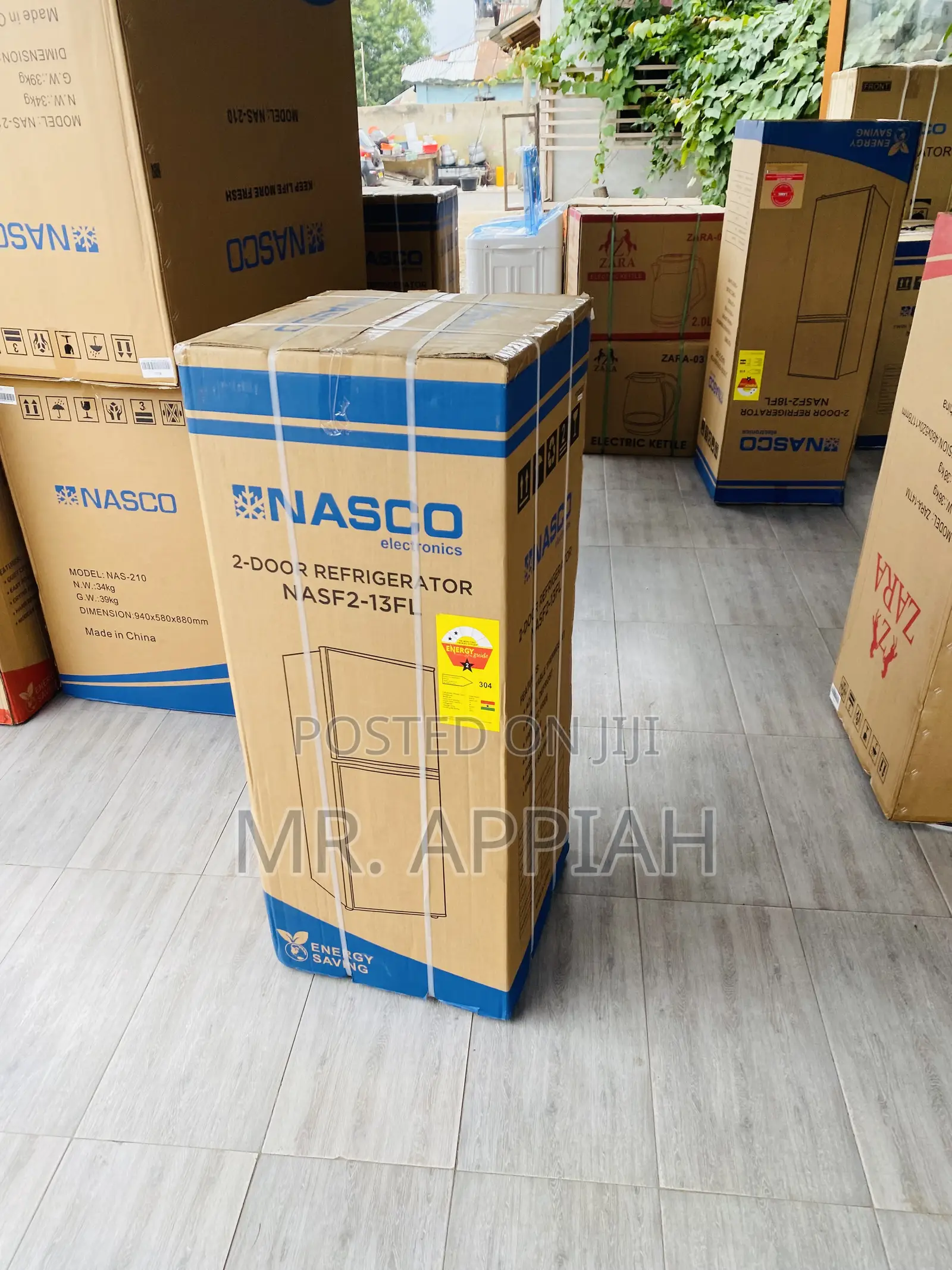 Nasco 112ltrs 2 Door Fridge(Nasf2-13fl)Gray.
