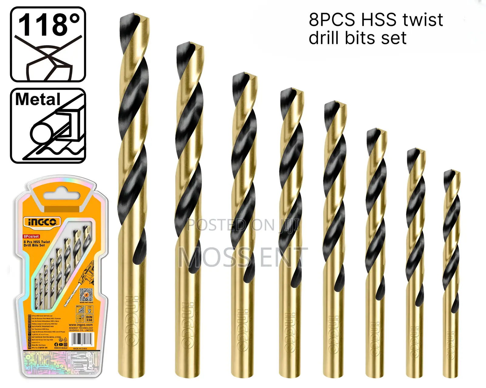 8pcs HSS Twist Drill Bits Set - Akdb0801