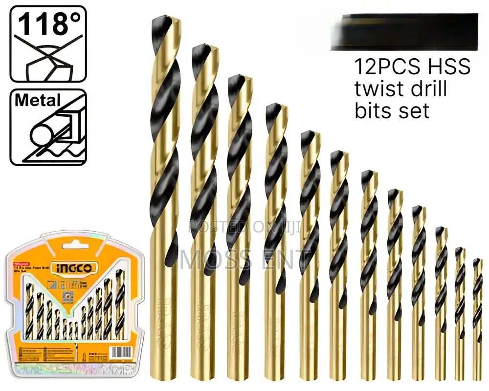 12pcs HSS Twist Drill Bits Set - Akdb1125