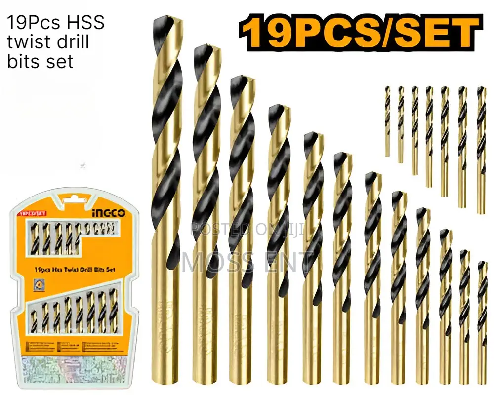 19pcs HSS Twist Drill Bits Set - Akdb9190