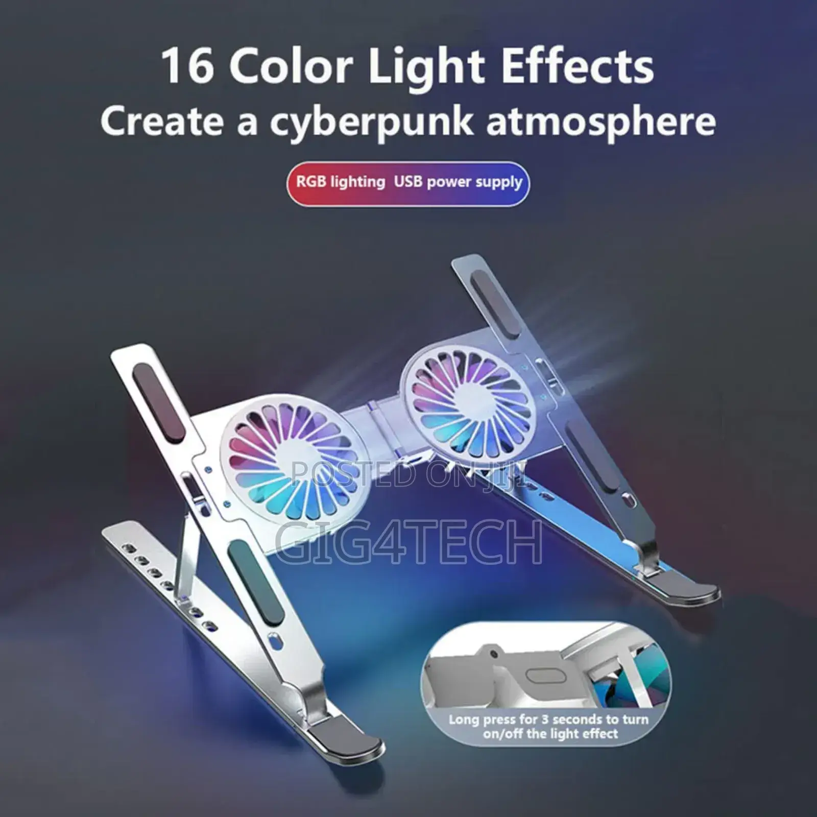 Foldable Laptop Stand With Cooling Fan