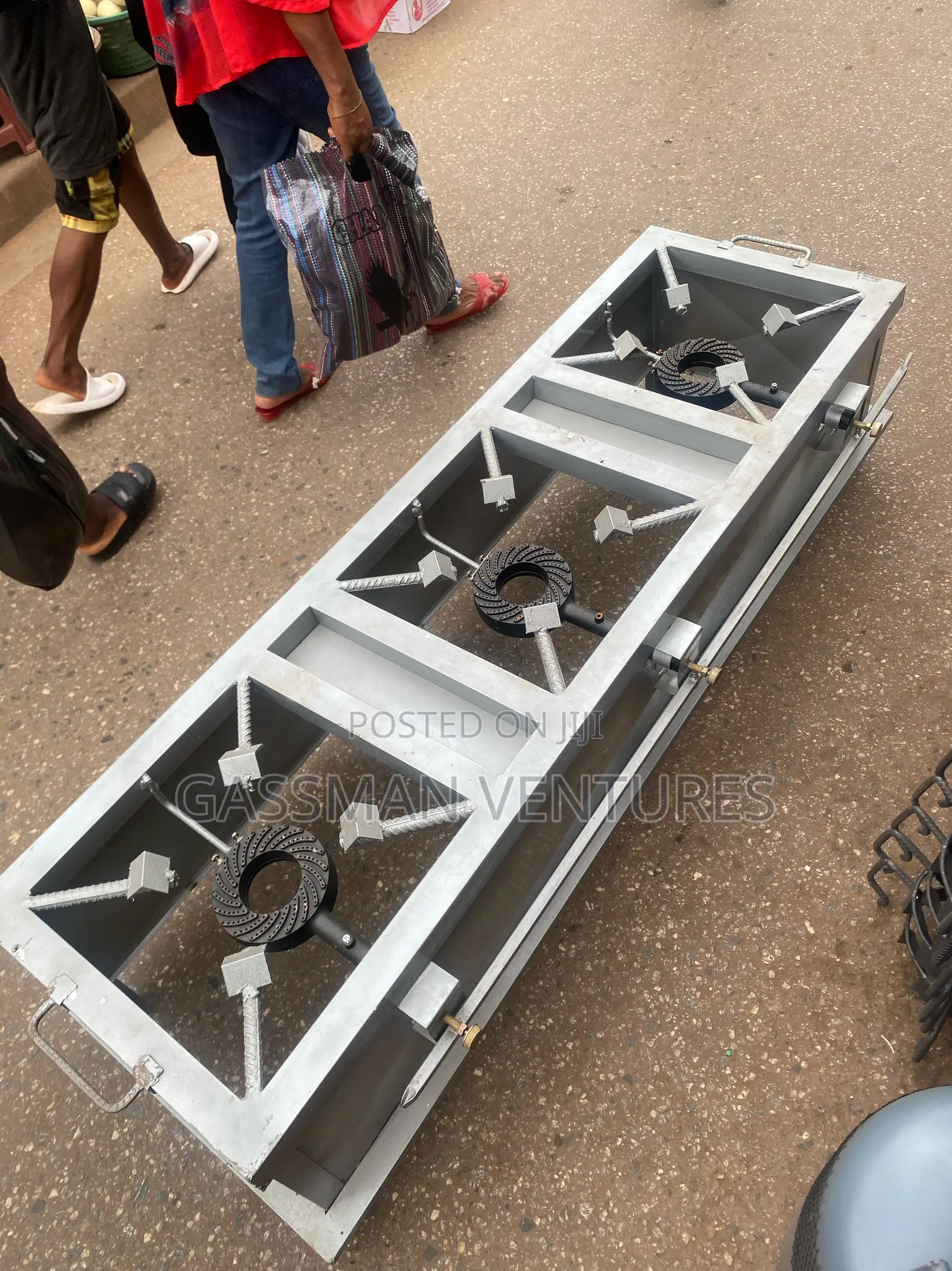 3 Burner Galvanized Steel Commercial Local Stove