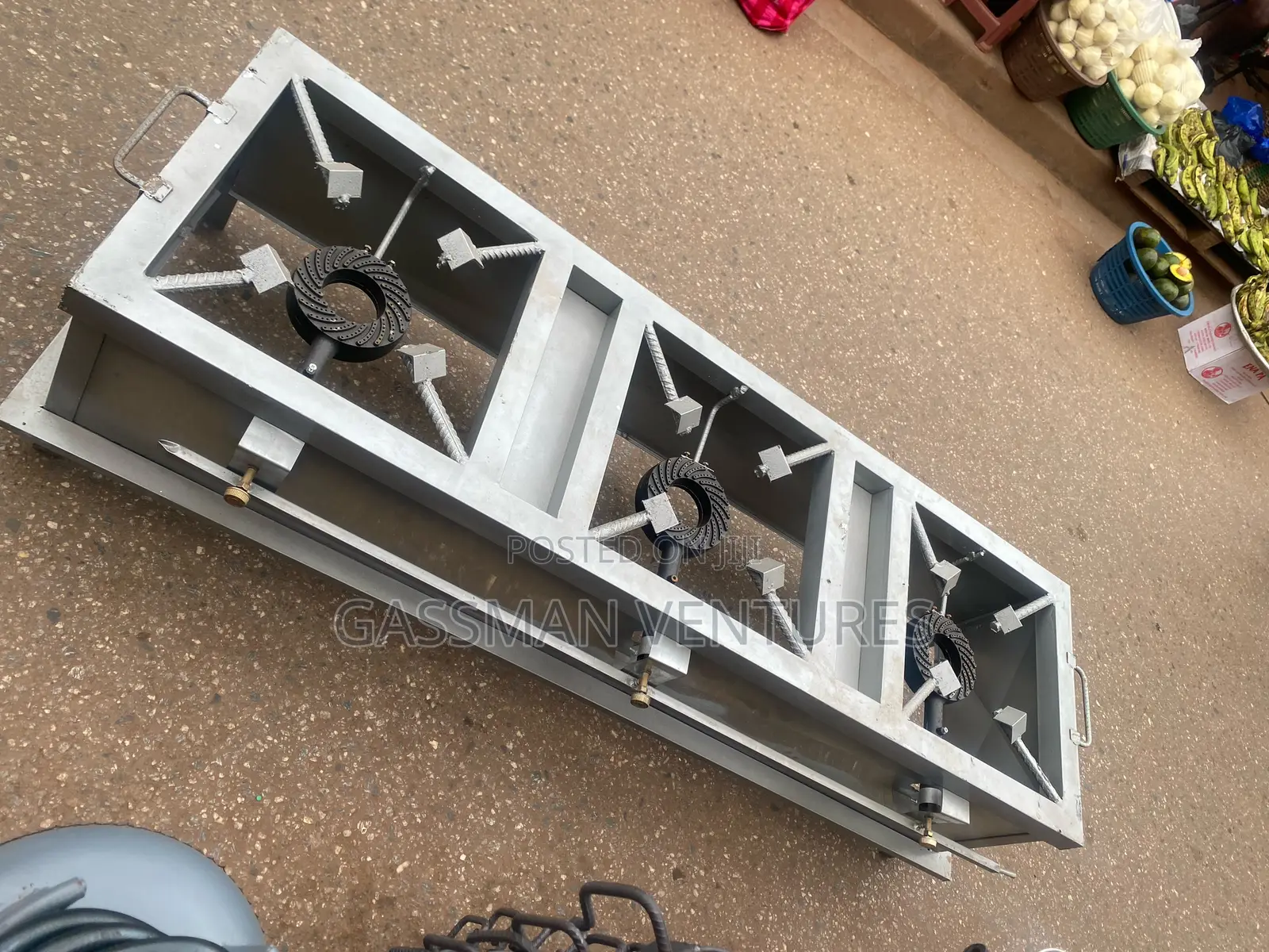 3 Burner Galvanized Steel Commercial Local Stove