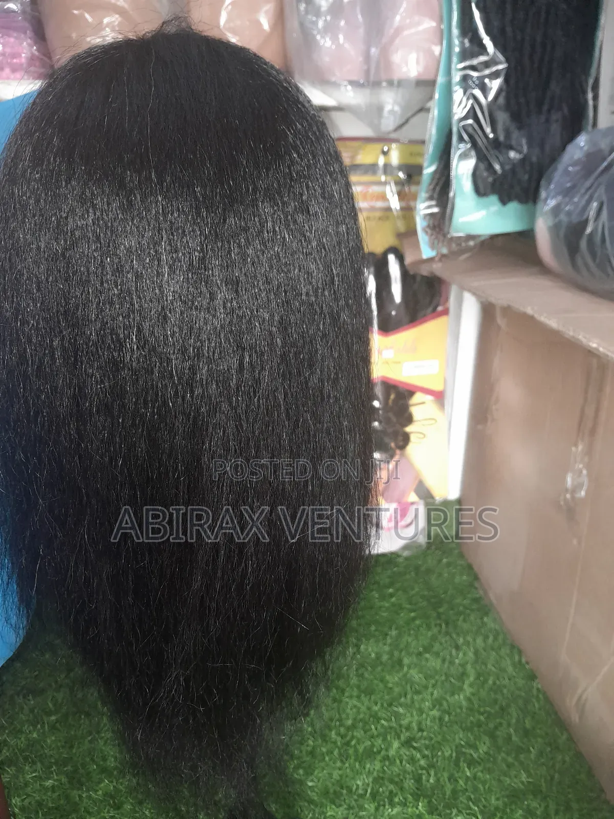 100% Human Hair Darkskinned Mannequin Training Head