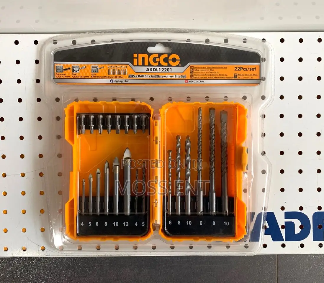 22 PCS Drill Bits and Screwdriver Bits Set - Akdl12201