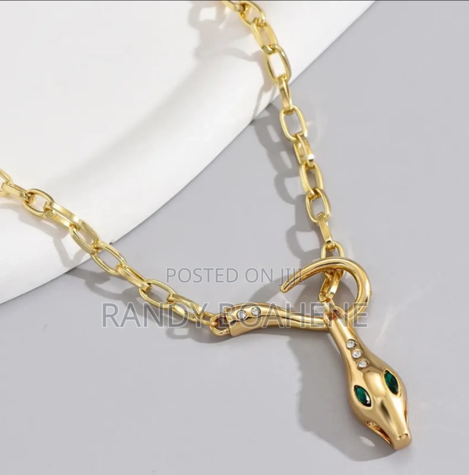 Women Retro Snake Head Necklace