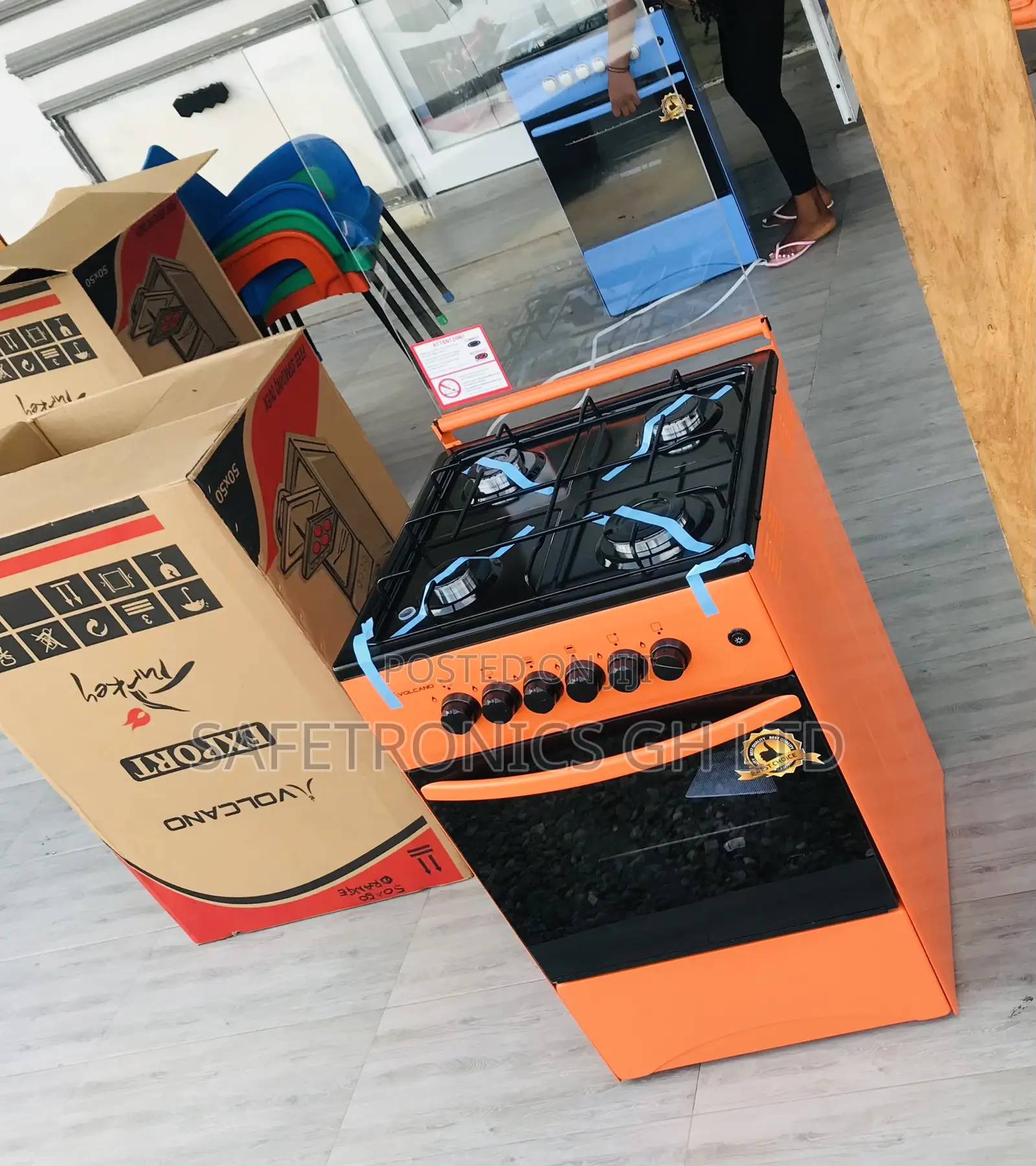 Lastest (Orange) 4 Gas Oven/Grill 50by50 Volcano 